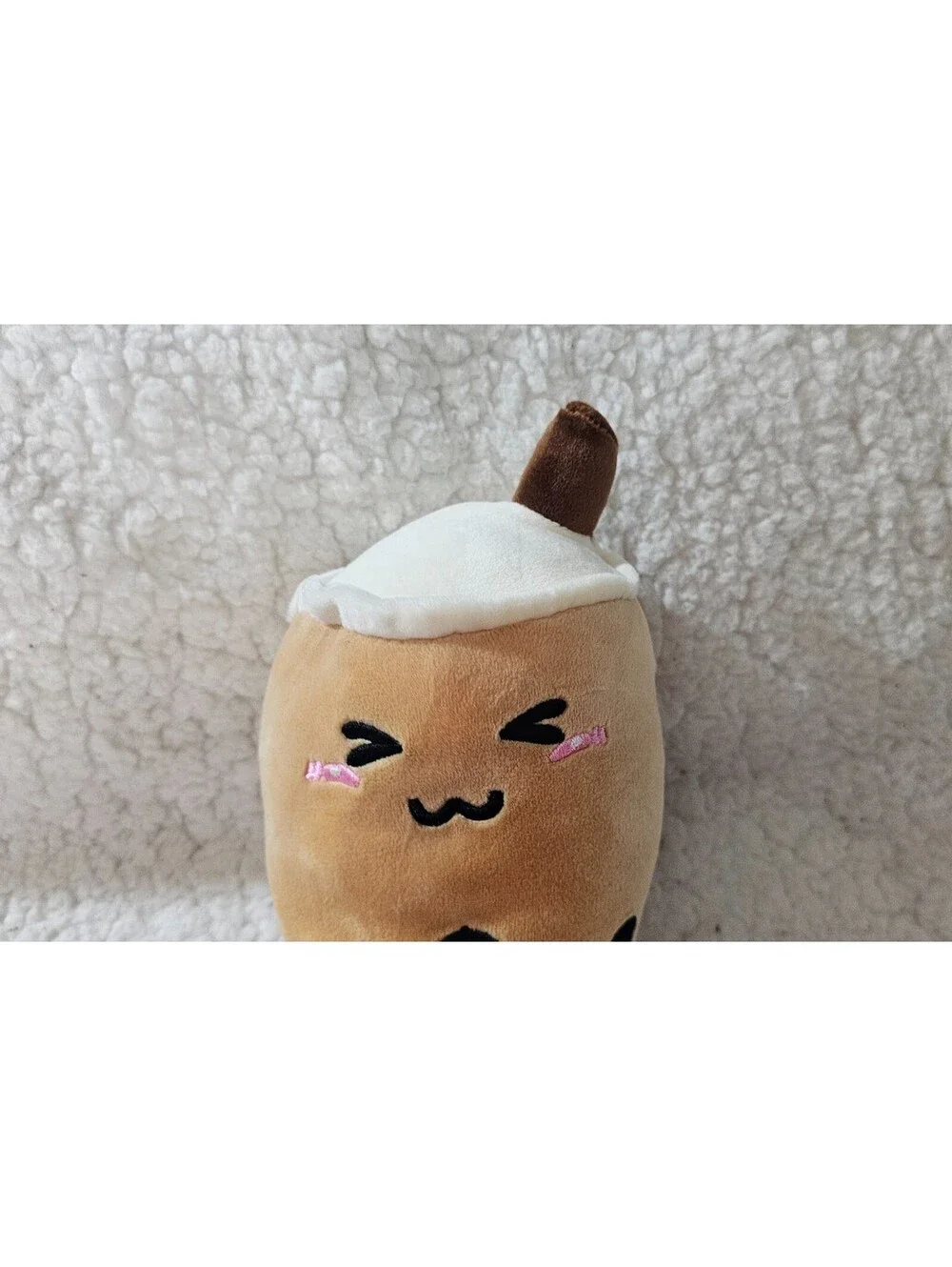 New Unbranded Mike Tea Boba Plush Toy Beige Straw 7